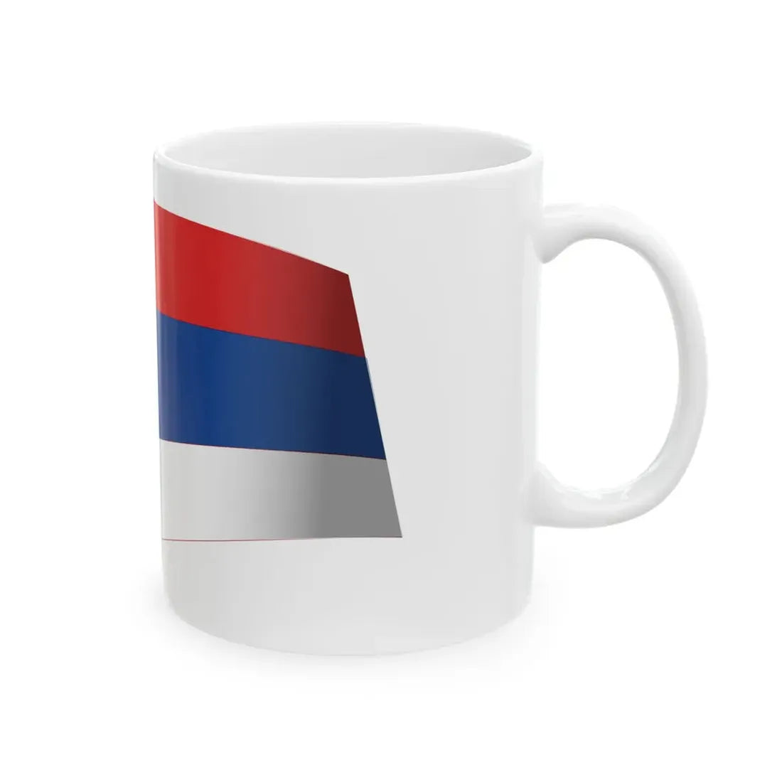 Serbia Flag - iconic waving (Serbia) White Coffee Mug - Go Mug Yourself