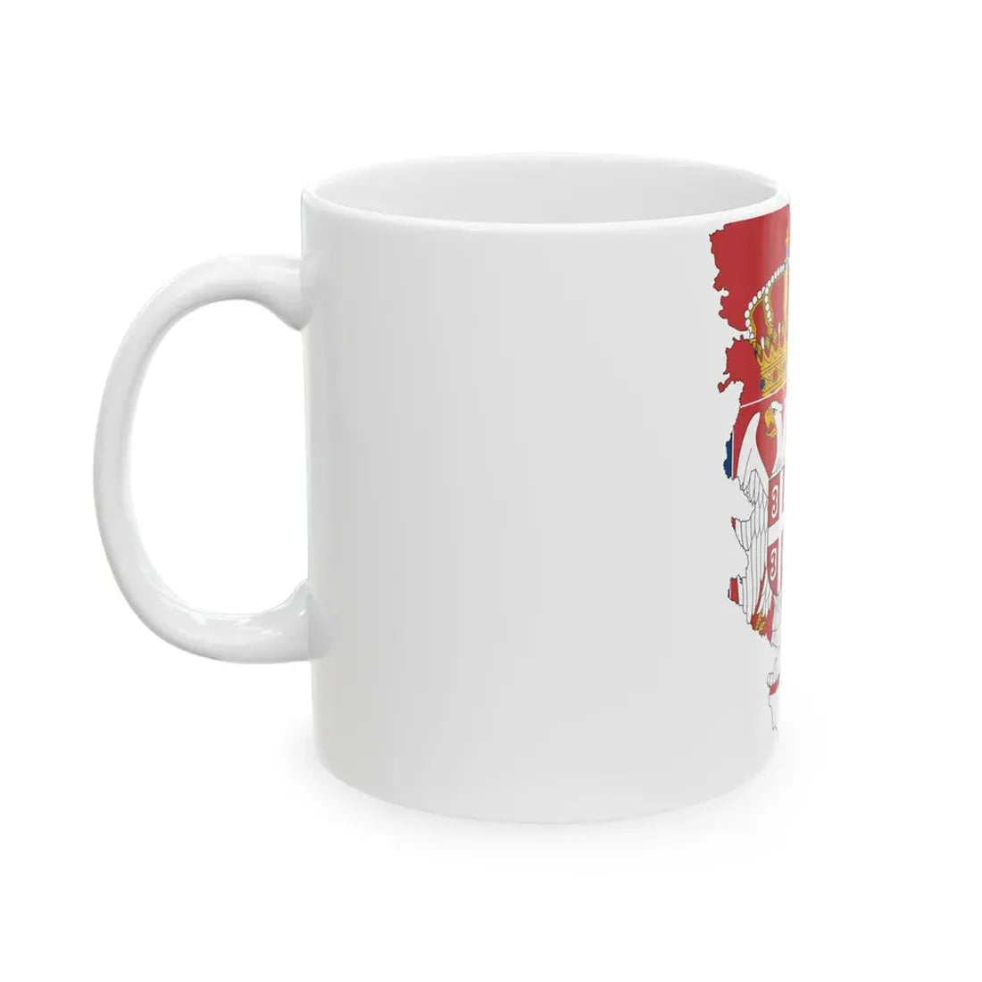 Serbia-Flagmap (Serbia) White Coffee Mug - Go Mug Yourself