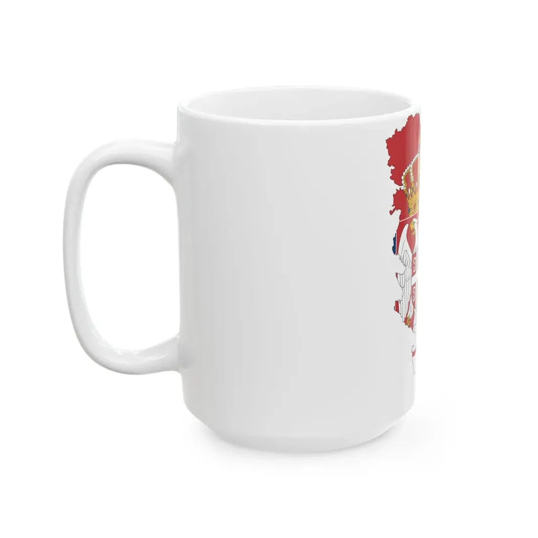 Serbia-Flagmap (Serbia) White Coffee Mug - Go Mug Yourself