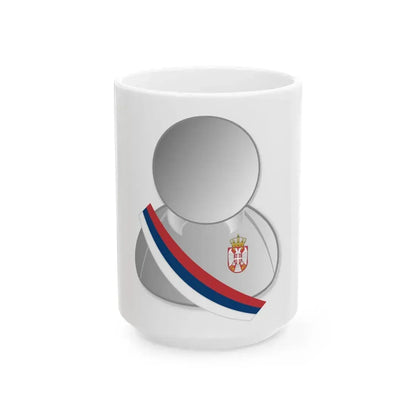 Serbia politic personality icon (Serbia) White Coffee Mug 15oz - Go Mug Yourself