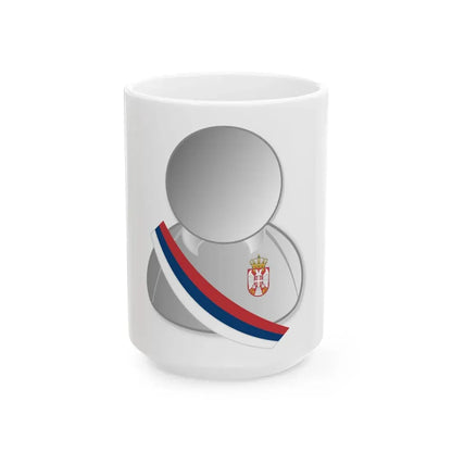 Serbia politic personality icon (Serbia) White Coffee Mug 15oz - Go Mug Yourself