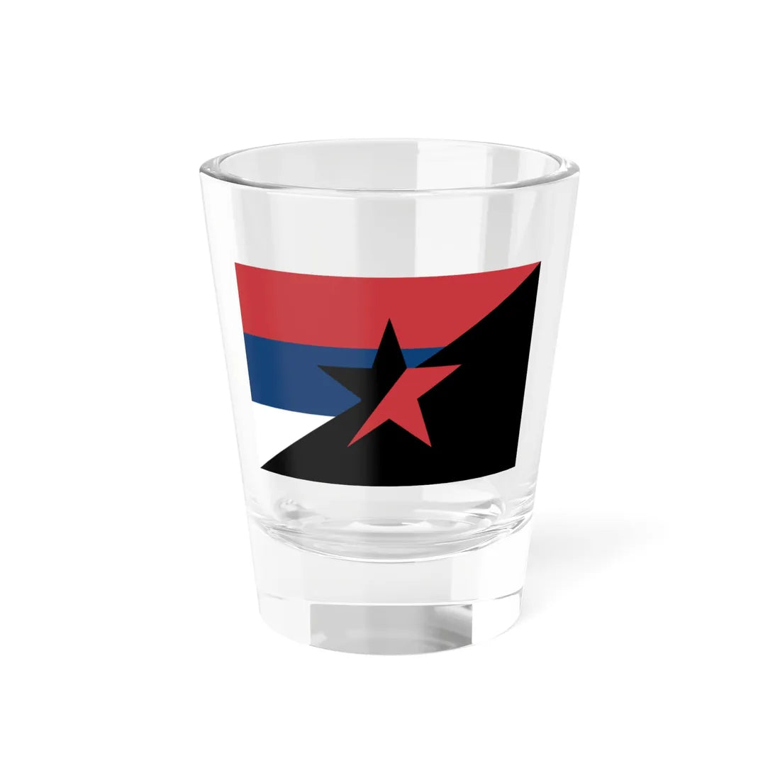 Serbian Anarchists flag (Serbia) Shot Glass 1.5oz 1.5oz - Go Mug Yourself