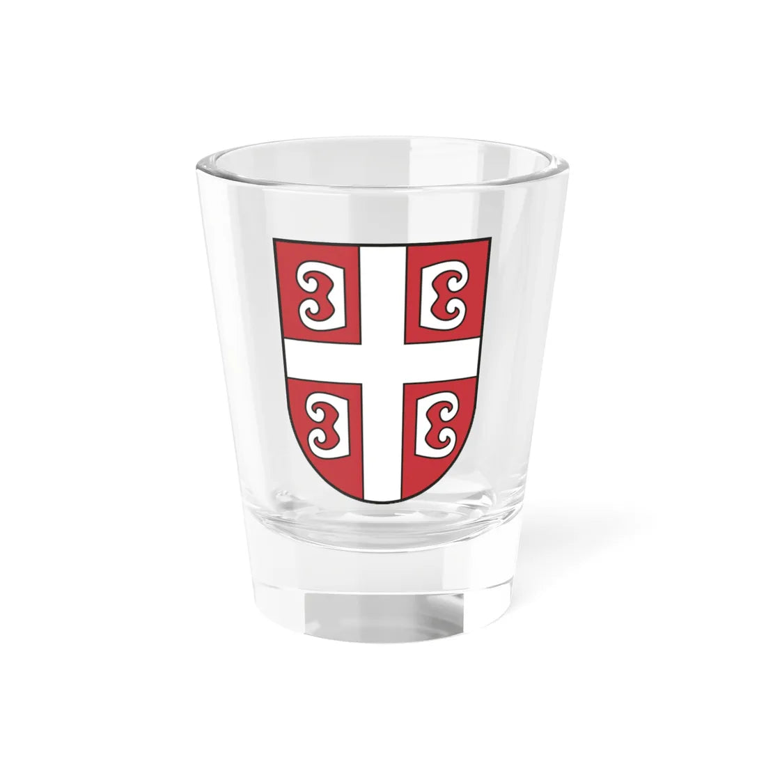 Serbian Cross (Serbia) (Coat of Arms) Shot Glass 1.5oz 1.5oz - Go Mug Yourself