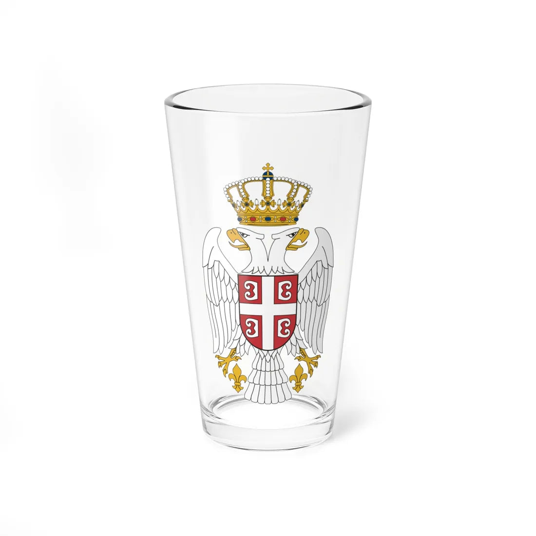 Serbian Eagle (Serbia) (Coat of Arms) Pint Glass 16oz 16oz - Go Mug Yourself