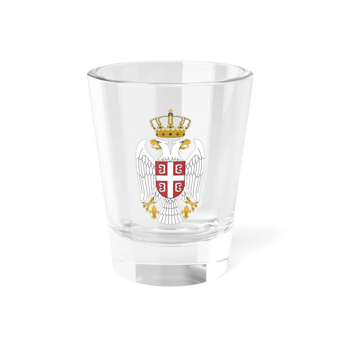 Serbian Eagle (Serbia) (Coat of Arms) Shot Glass 1.5oz 1.5oz - Go Mug Yourself
