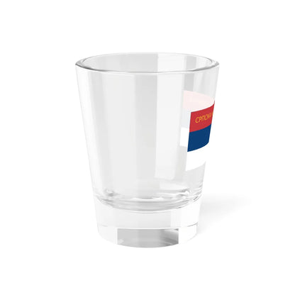Serbian Progressive Party ceremonial flag (Serbia) Shot Glass 1.5oz - Go Mug Yourself
