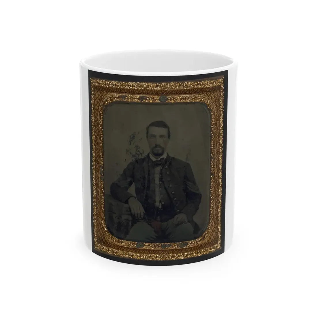 Sergeant B. F. Smith Of Company B, 52nd Virginia Infantry Regiment, And Company F, 1st Virginia Cavalry Regiment (U.S. Civil War) White Coffee Mug 11oz - Go Mug Yourself