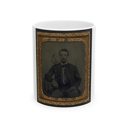 Sergeant B. F. Smith Of Company B, 52nd Virginia Infantry Regiment, And Company F, 1st Virginia Cavalry Regiment (U.S. Civil War) White Coffee Mug 11oz - Go Mug Yourself