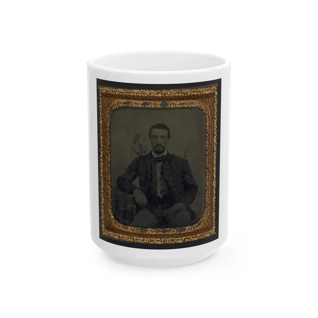 Sergeant B. F. Smith Of Company B, 52nd Virginia Infantry Regiment, And Company F, 1st Virginia Cavalry Regiment (U.S. Civil War) White Coffee Mug 15oz - Go Mug Yourself