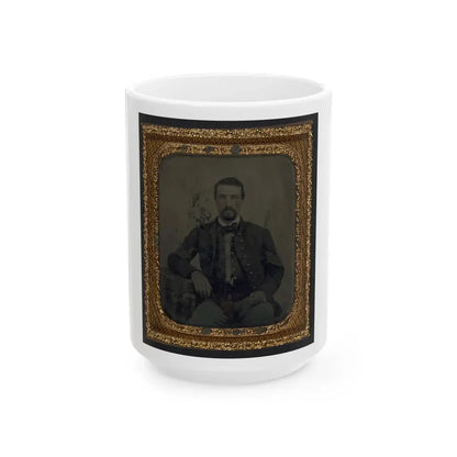 Sergeant B. F. Smith Of Company B, 52nd Virginia Infantry Regiment, And Company F, 1st Virginia Cavalry Regiment (U.S. Civil War) White Coffee Mug 15oz - Go Mug Yourself