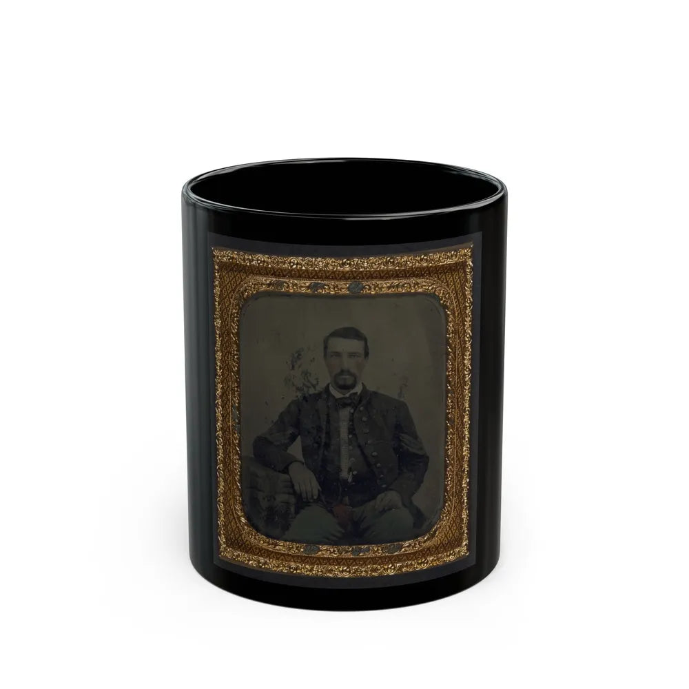 Sergeant B. F. Smith Of Company B, 52nd Virginia Infantry Regiment, And Company F, 1st Virginia Cavalry Regiment (U.S. Civil War) Black Coffee Mug-11oz-Go Mug Yourself