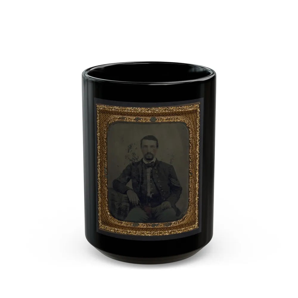 Sergeant B. F. Smith Of Company B, 52nd Virginia Infantry Regiment, And Company F, 1st Virginia Cavalry Regiment (U.S. Civil War) Black Coffee Mug-15oz-Go Mug Yourself