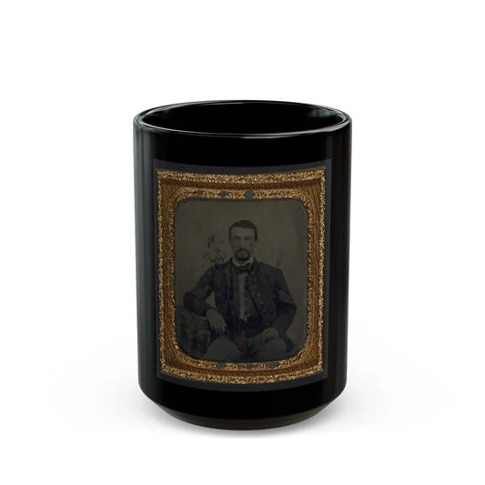 Sergeant B. F. Smith Of Company B, 52nd Virginia Infantry Regiment, And Company F, 1st Virginia Cavalry Regiment (U.S. Civil War) Black Coffee Mug-15oz-Go Mug Yourself