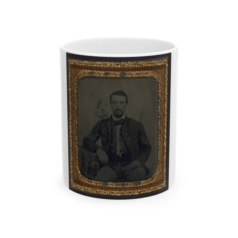 Sergeant B. F. Smith Of Company B, 52nd Virginia Infantry Regiment, And Company F, 1st Virginia Cavalry Regiment (U.S. Civil War) White Coffee Mug-11oz-Go Mug Yourself