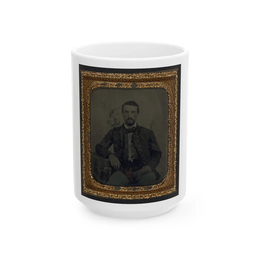 Sergeant B. F. Smith Of Company B, 52nd Virginia Infantry Regiment, And Company F, 1st Virginia Cavalry Regiment (U.S. Civil War) White Coffee Mug-15oz-Go Mug Yourself