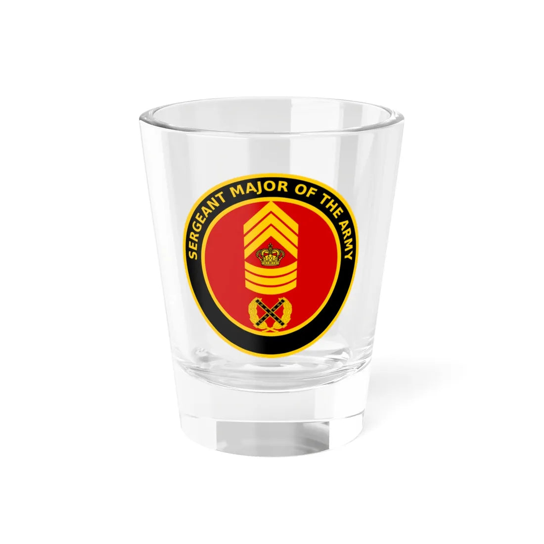 Sergeant Major of the Army Denmark Coin (Denmark) (Coat of Arms) Shot Glass 1.5oz 1.5oz - Go Mug Yourself
