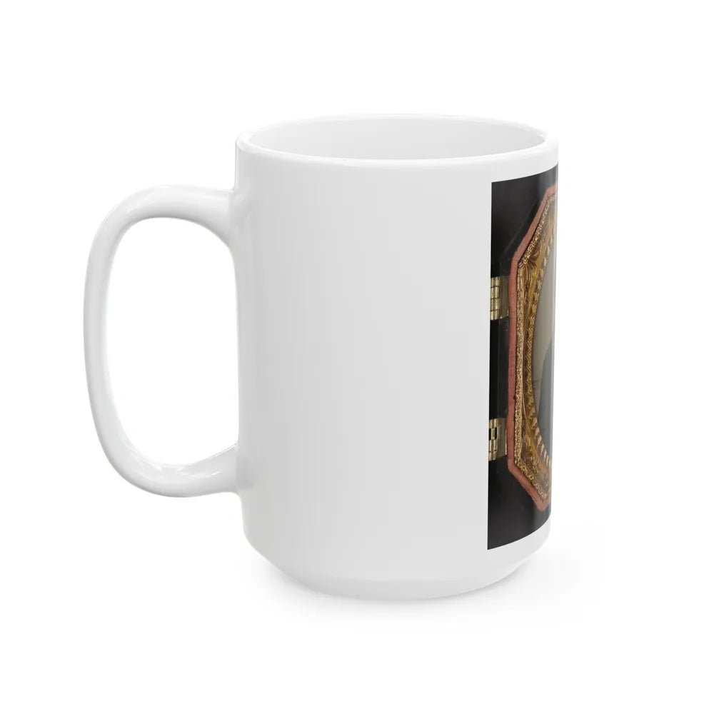 Sergeant Philip Almeron Faatz Of Co. K And Co. A, 3rd New York Light Artillery Battery, In Uniform With Co. K Kepi (U.S. Civil War) White Coffee Mug-Go Mug Yourself