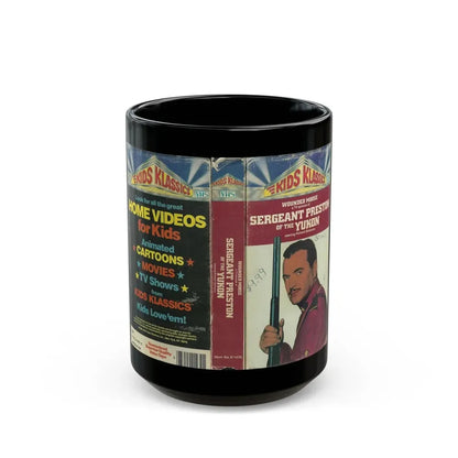 SERGEANT PRESTON OF THE YUKON WOUNDED MOUSE (VHS COVER) - Black Coffee Mug 15oz - Go Mug Yourself