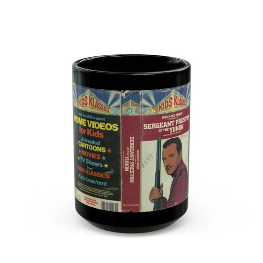 SERGEANT PRESTON OF THE YUKON WOUNDED MOUSE (VHS COVER) - Black Coffee Mug 15oz - Go Mug Yourself