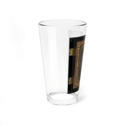 Sergeant William T. Biedler, 16 Years Old, Of Company C, Mosby's Virginia Cavalry Regiment With Flintlock Musket (U.S. Civil War) Pint Glass 16oz - Go Mug Yourself