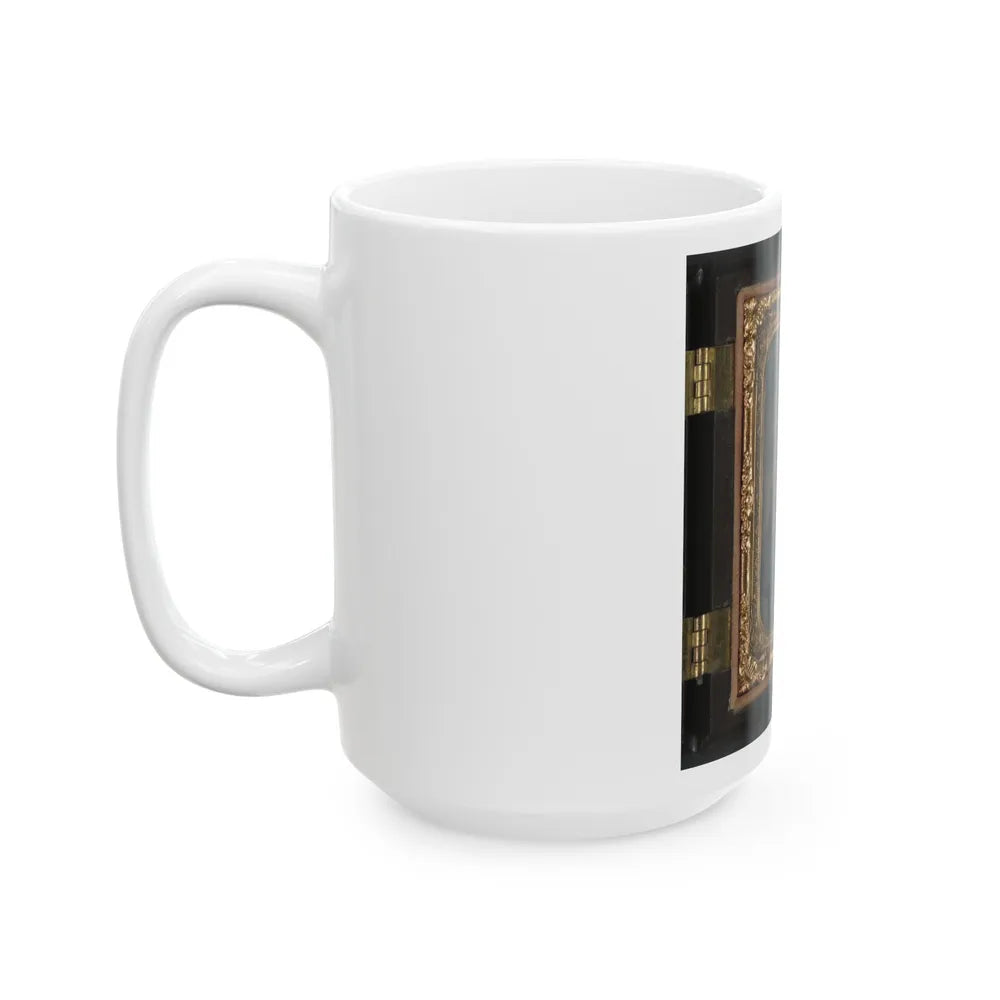 Sergeant William T. Biedler, 16 Years Old, Of Company C, Mosby's Virginia Cavalry Regiment With Flintlock Musket (U.S. Civil War) White Coffee Mug-Go Mug Yourself