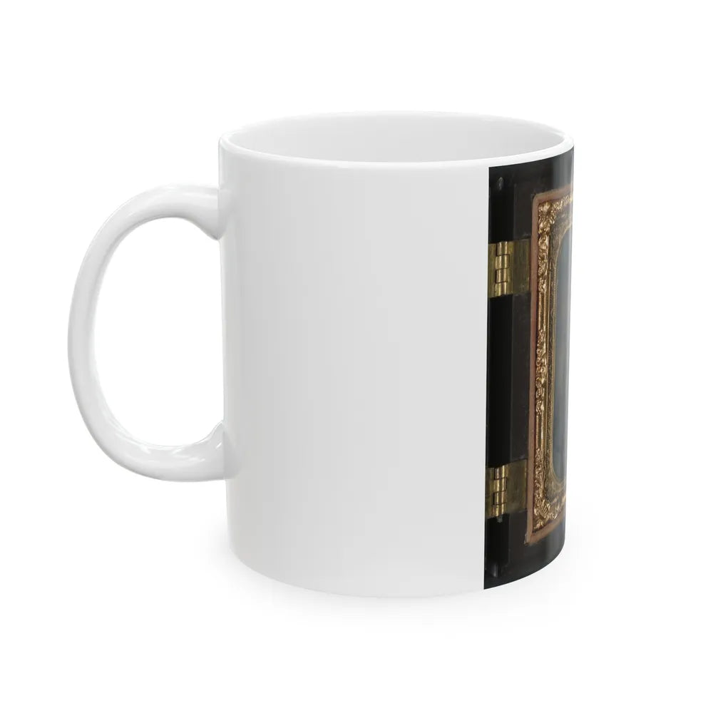 Sergeant William T. Biedler, 16 Years Old, Of Company C, Mosby's Virginia Cavalry Regiment With Flintlock Musket (U.S. Civil War) White Coffee Mug-Go Mug Yourself