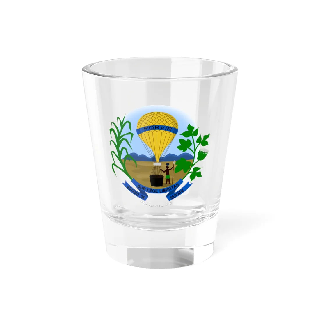 Sergipe embleem 1892 (Brazil) (Coat of Arms) Shot Glass 1.5oz 1.5oz - Go Mug Yourself