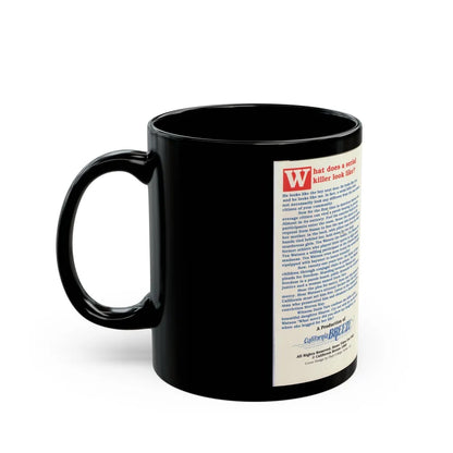 SERIAL KILLER DENIED THE PAROLE HEARING OF CHARLES TEX WATSON (VHS COVER) - Black Coffee Mug-Go Mug Yourself