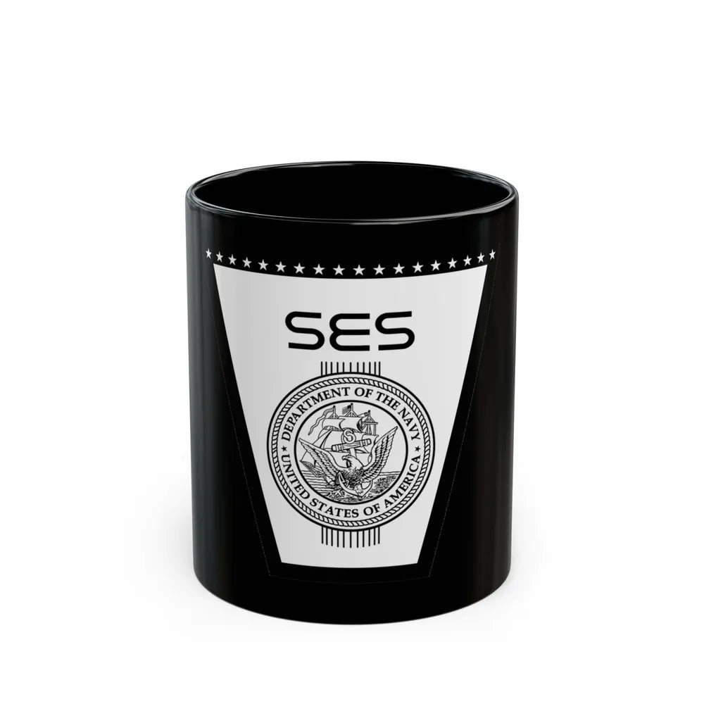 SES (U.S. Navy) Black Coffee Mug-11oz-Go Mug Yourself