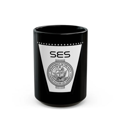 SES (U.S. Navy) Black Coffee Mug-15oz-Go Mug Yourself