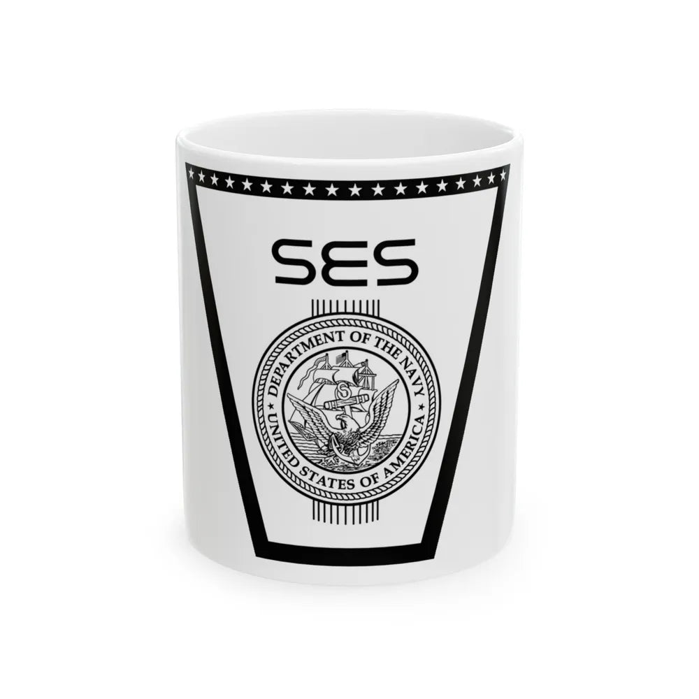 SES (U.S. Navy) White Coffee Mug-11oz-Go Mug Yourself