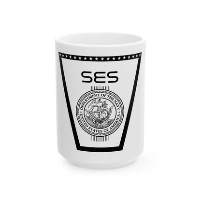 SES (U.S. Navy) White Coffee Mug 15oz - Go Mug Yourself