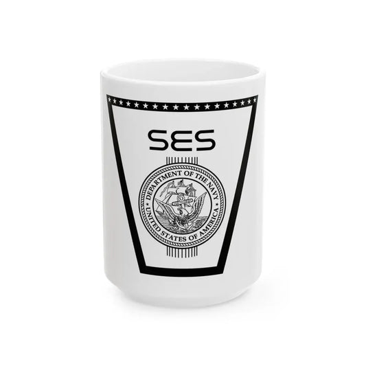 SES (U.S. Navy) White Coffee Mug 15oz - Go Mug Yourself