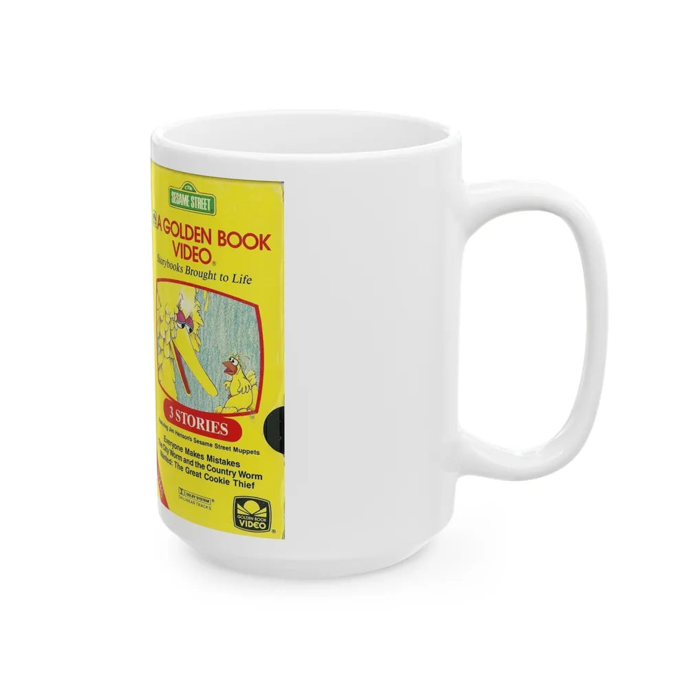 SESAME STREET A GOLDEN BOOK VIDEO (VHS COVER) - White Coffee Mug-Go Mug Yourself