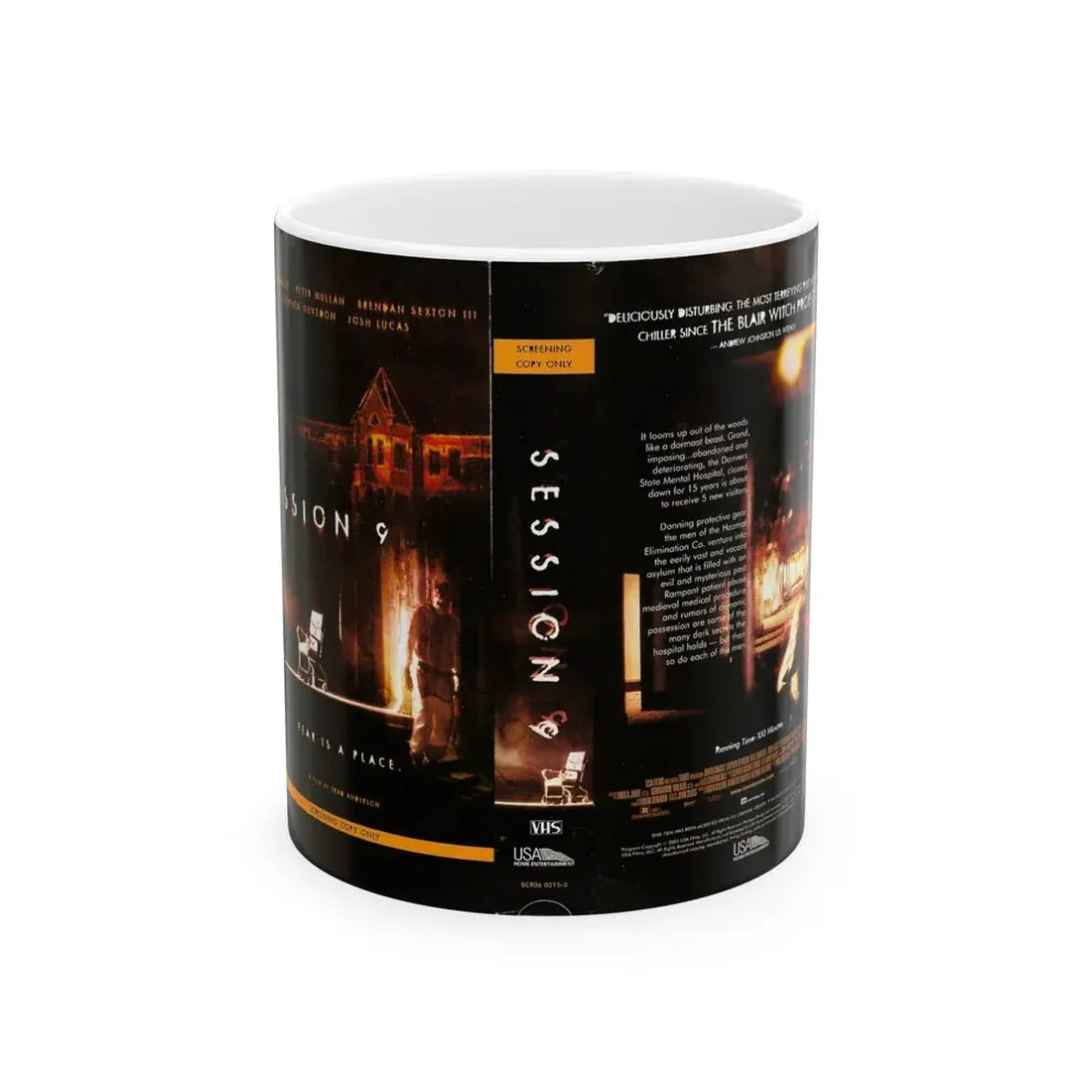 SESSION 9 (VHS COVER) - White Coffee Mug 11oz - Go Mug Yourself