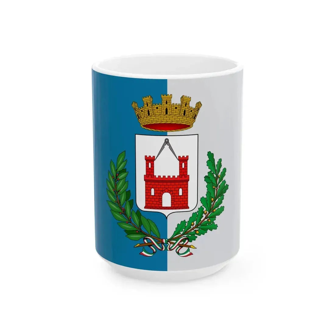 Sesto San Giovanni-Bandiera (Italy) White Coffee Mug 15oz - Go Mug Yourself