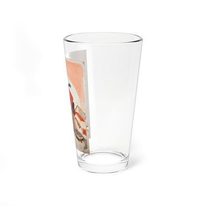 Set of five story illustrations (1) (Magazine Illustration) Pint Glass 16oz-Go Mug Yourself