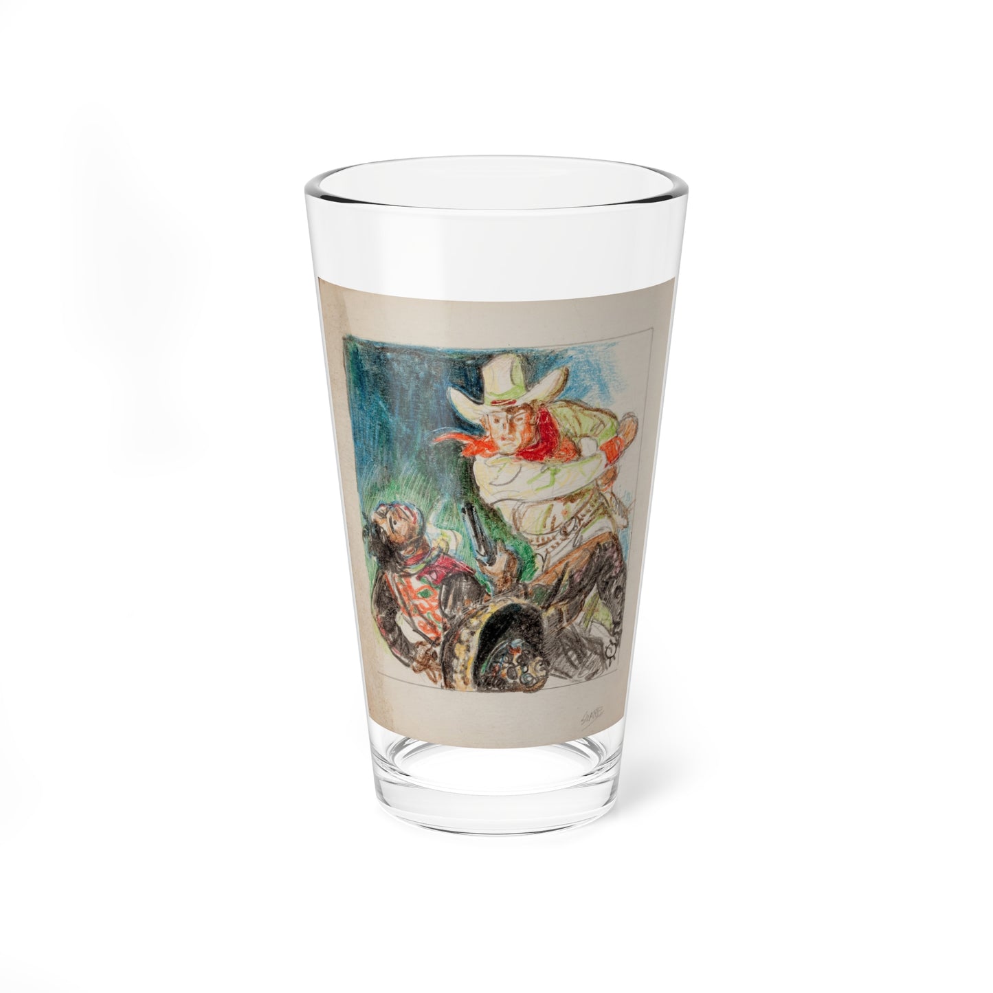 Set of five story illustrations (3) (Magazine Illustration) Pint Glass 16oz-16oz-Go Mug Yourself