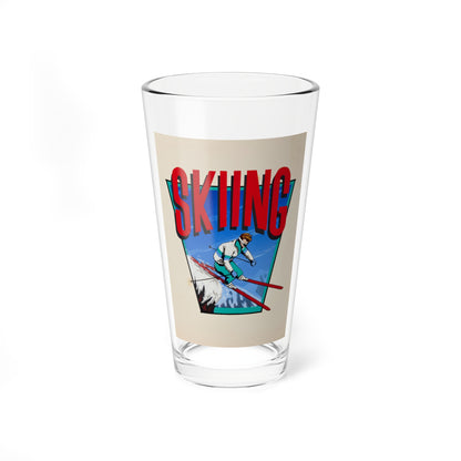 Set of three (3) ski advertisement posters (Magazine Illustration) Pint Glass 16oz-16oz-Go Mug Yourself