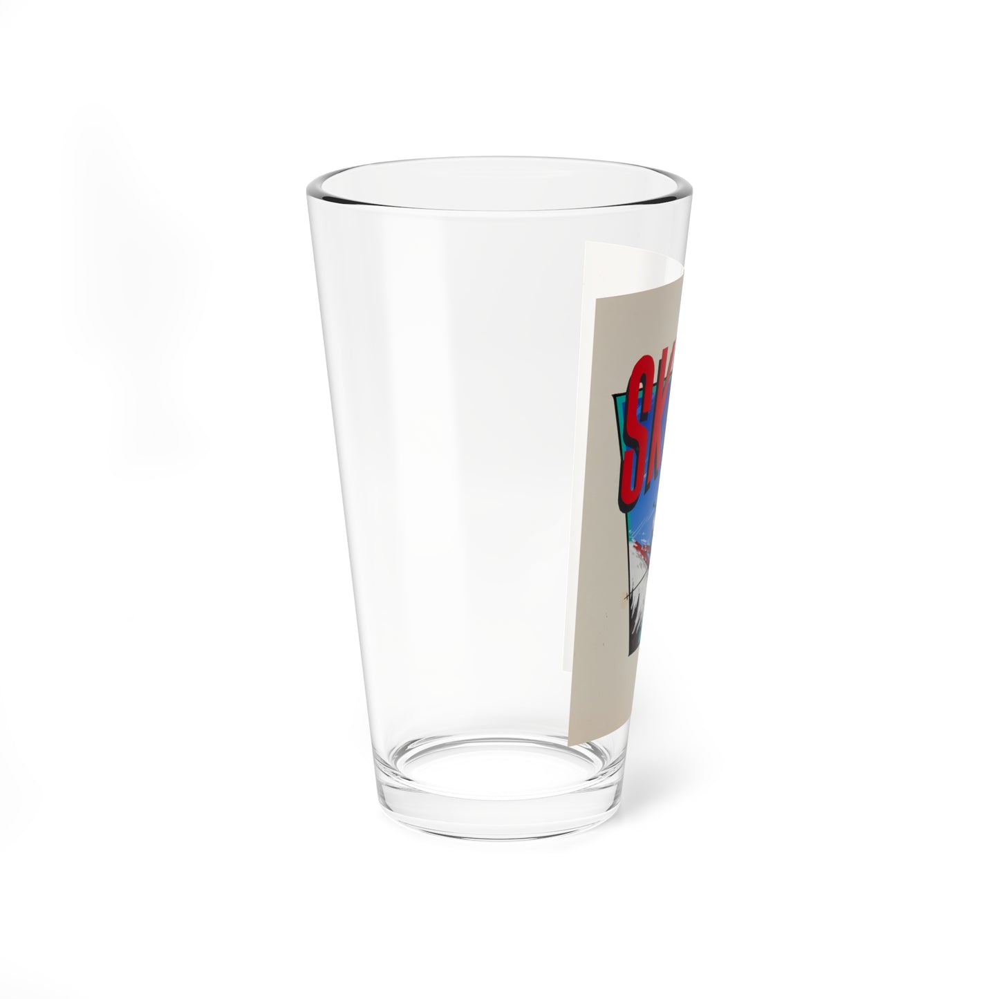 Set of three (3) ski advertisement posters (Magazine Illustration) Pint Glass 16oz-Go Mug Yourself