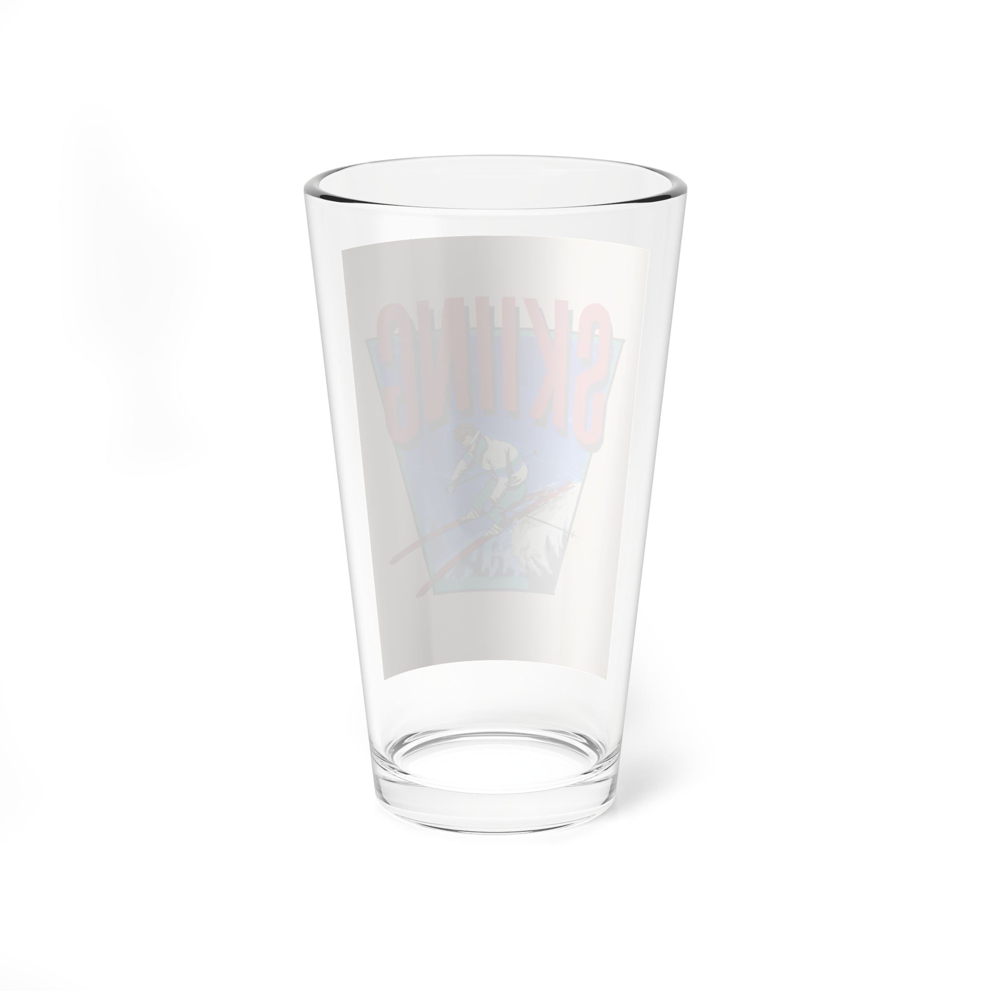 Set of three (3) ski advertisement posters (Magazine Illustration) Pint Glass 16oz-Go Mug Yourself