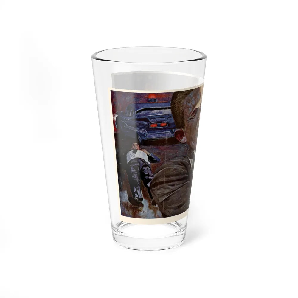 Set Up For Murder, 1959 (Magazine Illustration) Pint Glass 16oz-Go Mug Yourself