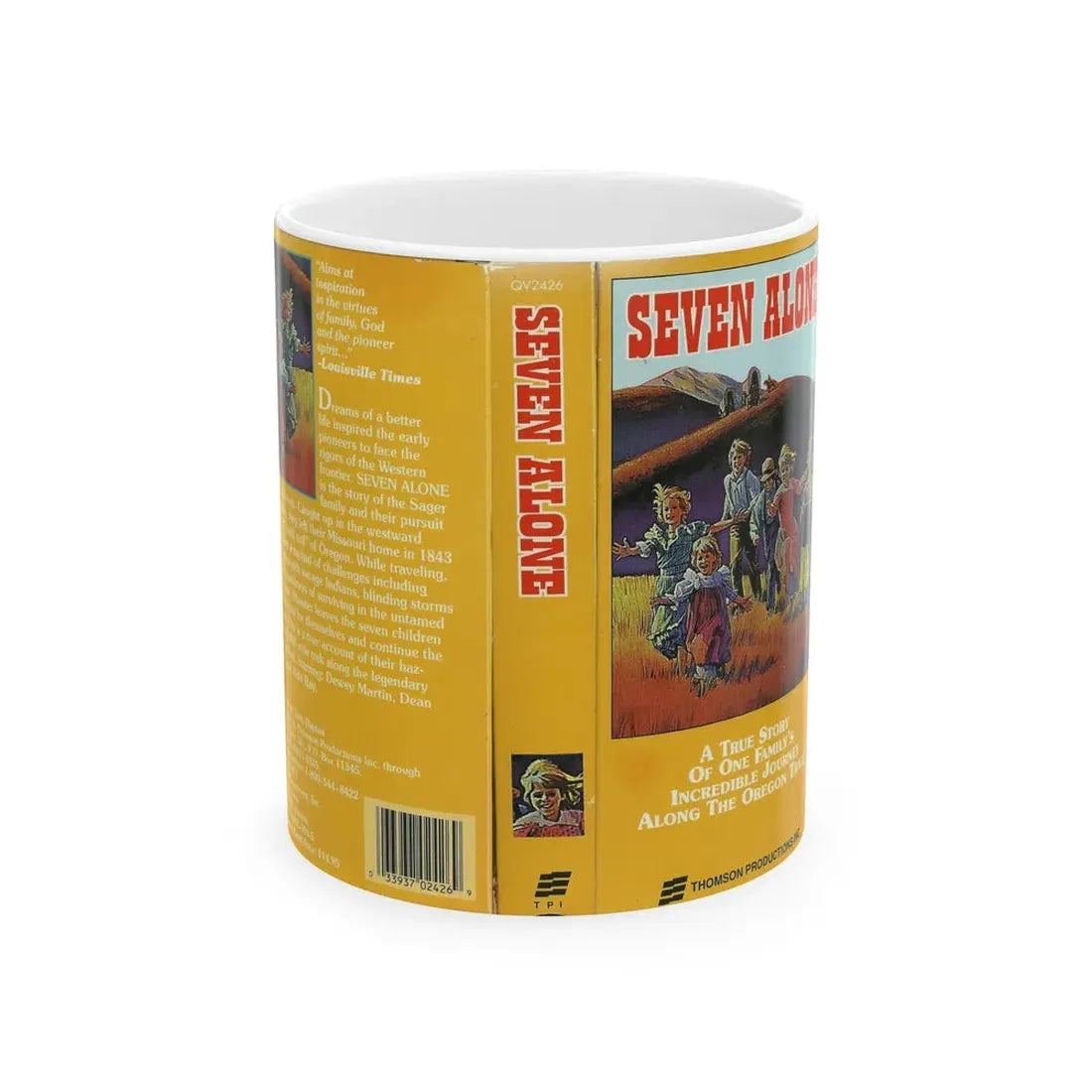 SEVEN ALONE (VHS COVER) - White Coffee Mug 11oz - Go Mug Yourself