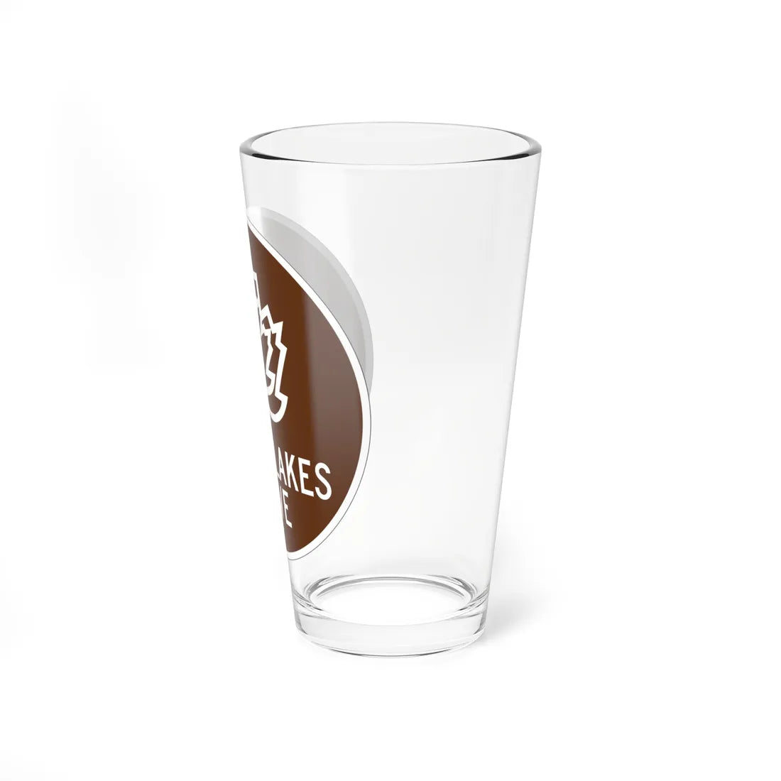 Seven Lakes Drive Shield (New York) (Road Sign) Pint Glass 16oz - Go Mug Yourself