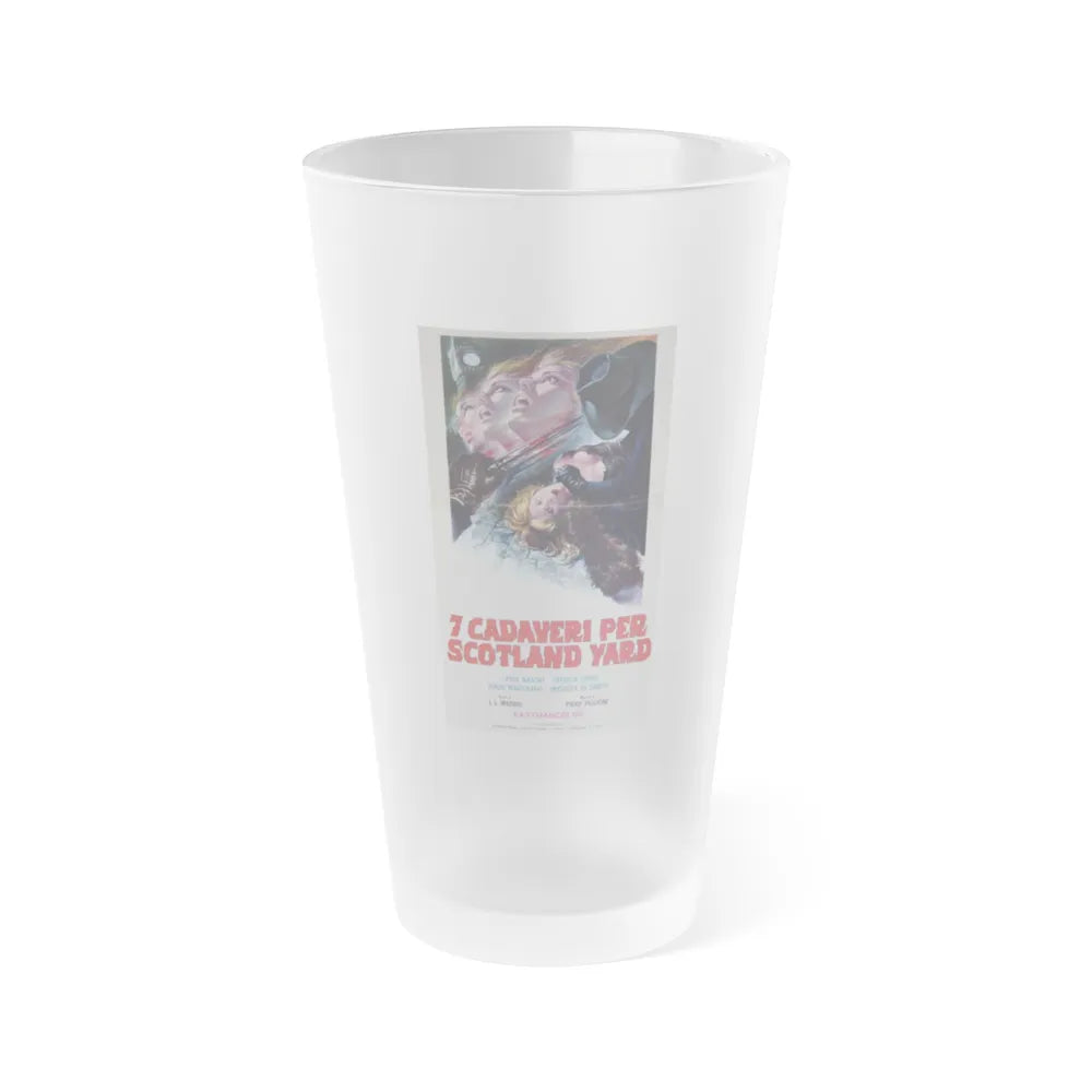 SEVEN MURDERS FOR SCOTLAND YARD 1971 Movie Poster - Frosted Pint Glass 16oz-16oz-Frosted-Go Mug Yourself