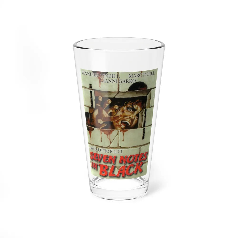 SEVEN NOTES IN BLACK 1977 Movie Poster - Pint Glass 16oz-16oz-Go Mug Yourself