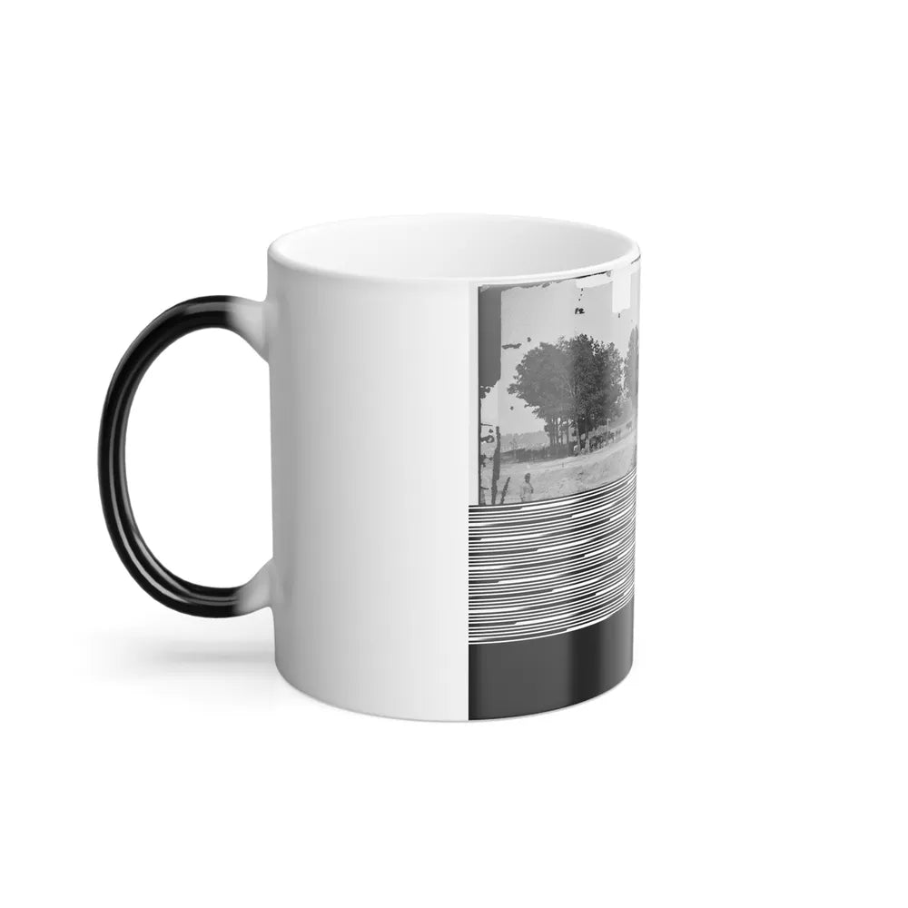 Seven Pines, Va. Twin Houses on Battlefield, With 32-Pdr. Field Howitzer in Foreground (U.S. Civil War) Color Changing Coffee Mug 11oz-Go Mug Yourself