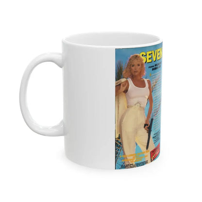 SEVEN SYBIL DANNINGS ADVENTURE VIDEO (VHS COVER) - White Coffee Mug - Go Mug Yourself