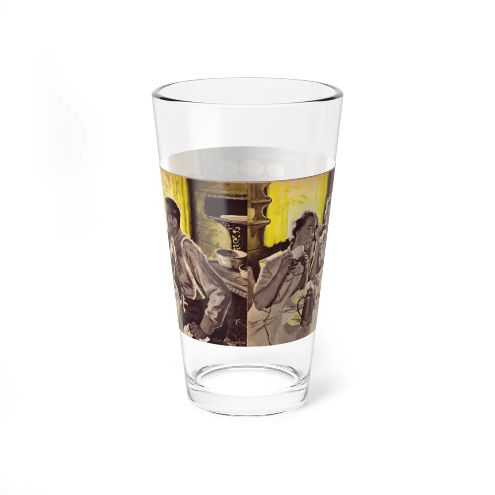 Seven Toward Sunday School, Woman's Day Illustration, December 1949 (Magazine Illustration) Pint Glass 16oz - Go Mug Yourself