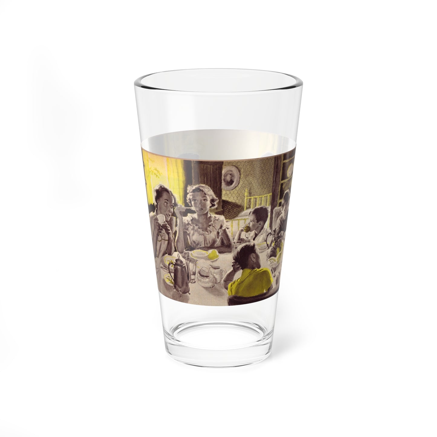 Seven Toward Sunday School, Woman's Day Illustration, December 1949 (Magazine Illustration) Pint Glass 16oz-Go Mug Yourself